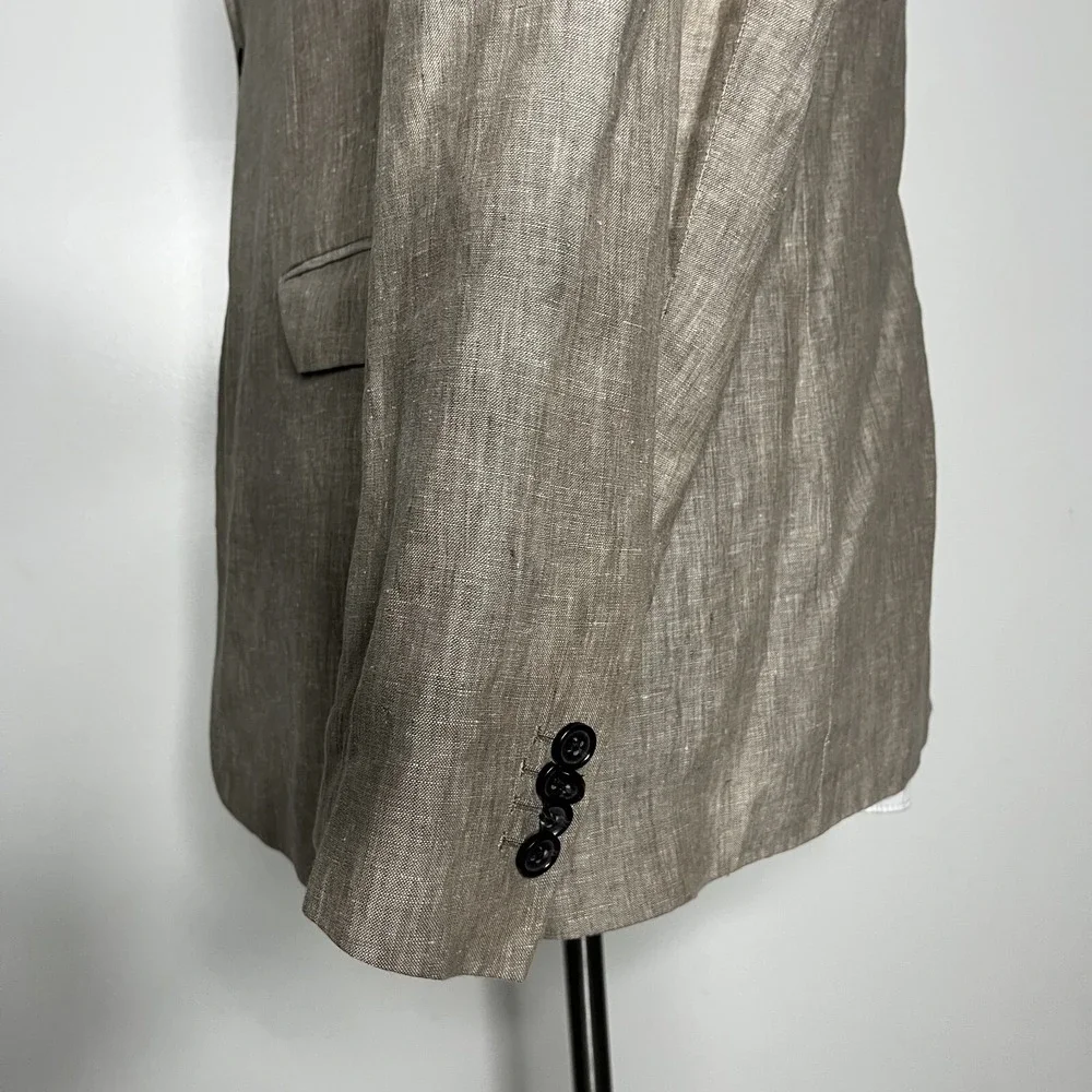 Banana Republic Men's 48L 100% Linen Sport Coat Blazer 2-Button‎ Slim Fit Solid